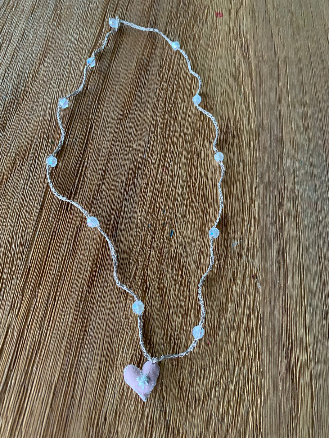 Corazón escapulario rosa